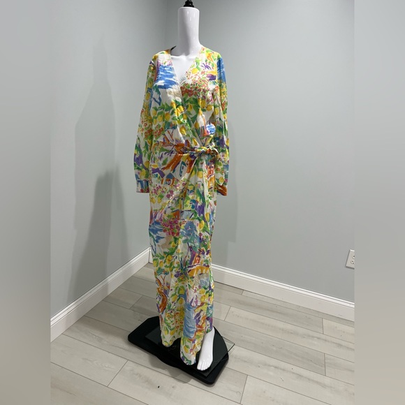 $2790 RALPH LAUREN COLLECTION
Collinson Printed Linen Voile Wrap Gown size8 - Picture 9 of 10